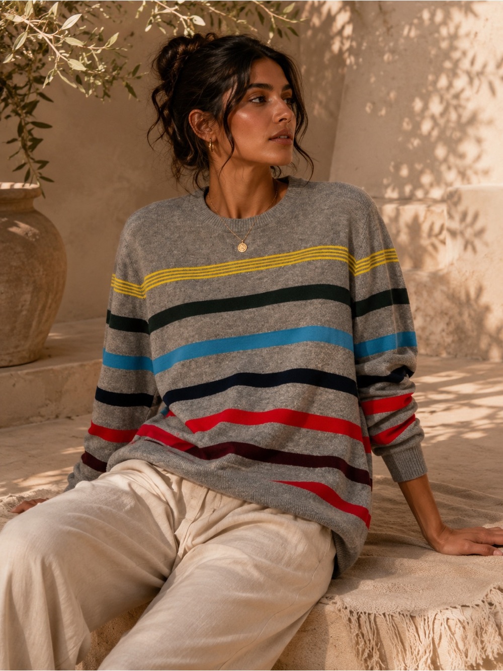 GAP CRAZY BRETON | WOOL BLEND STRIPED SWEATER | SIZE MEDIUM | Like New